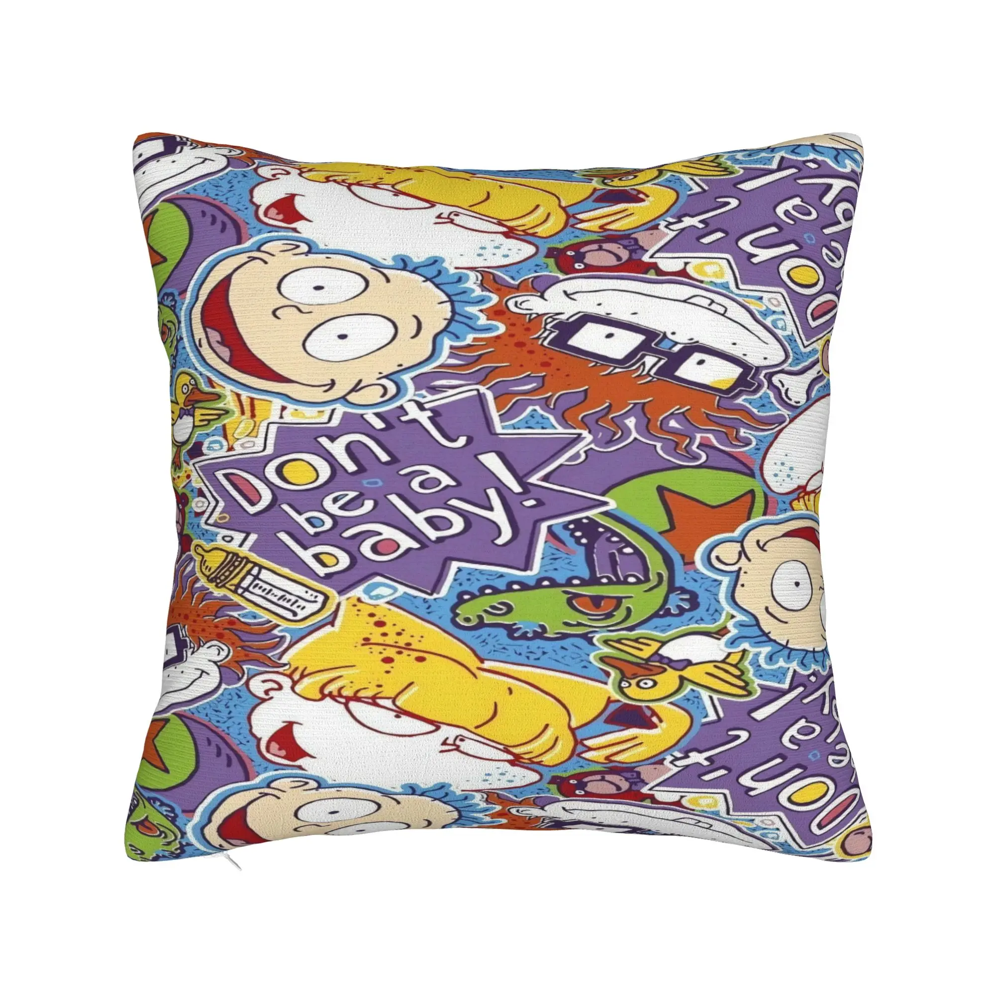 R-Rugrats Colorful Character Mix Print Pillow Case  Comfy Pillow Cover For Living Room Bed Chair Morden Cushion Cover