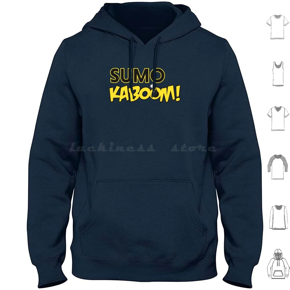 Sumo Kaboom Logo Hoodies Long Sleeve Podcast Sumo Kaboom Logo Sumo Kaboom Zumo Japan Wrestler Wrestling Fighter