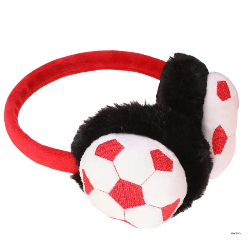 Unisex Soccer Ear Covers Plush Cold Weather Earmuffs Fashionable Ear Muffs