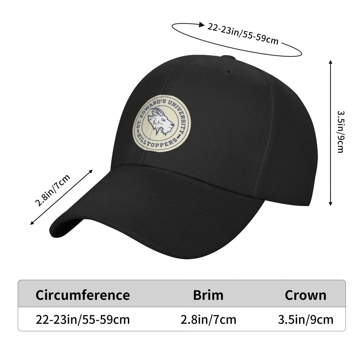 St. Edward's University - Circle Baseball Cap Christmas Hat Trucker Cap beach hat Caps For Women Men's