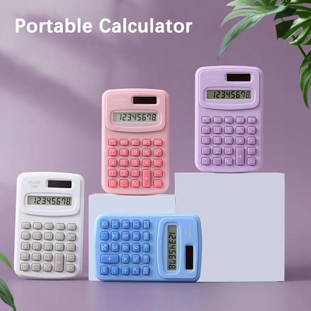 Desktop Calculator Batterij Aangedreven 8 Cijfers Groot Lcd-Scherm Professionele Draagbare Student Finance Calculator Kantoorbenodigdheden