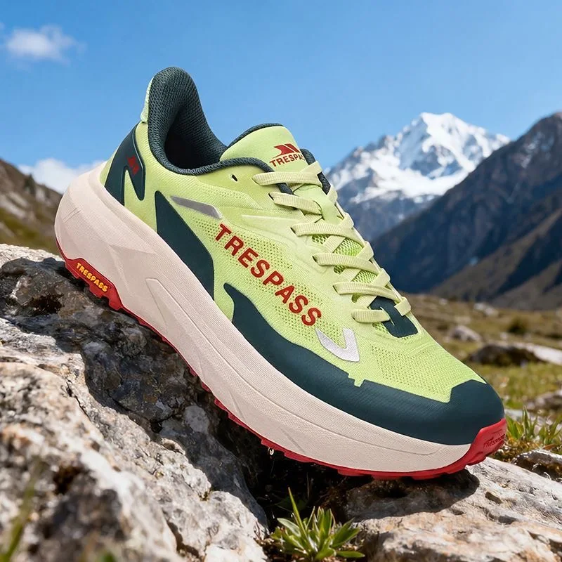 2026 New Sport Shoes Men Yellow Green Trail Running Shoes Man Wide Feet Gym Sneakers Designer  Athletic Shoes For Male
