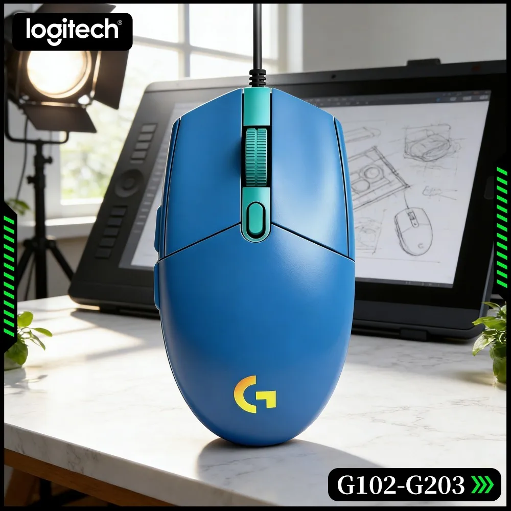 Logitech G102 Wired Gaming Mouse, 6 Customizable Keys, High-Speed Response, RGB Sync For MOBA Games