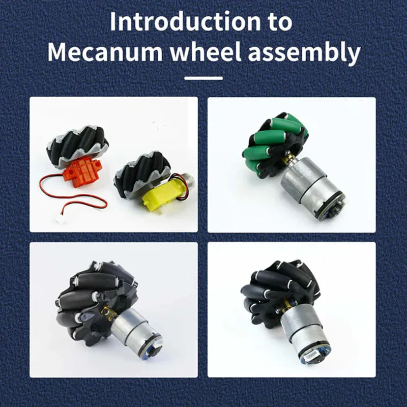 Yahboom Mecanum Wheel Collection Robot Intelligent Car Melan TT Reduction Motor ROS Omnidirectional Mobile Tire Coupling