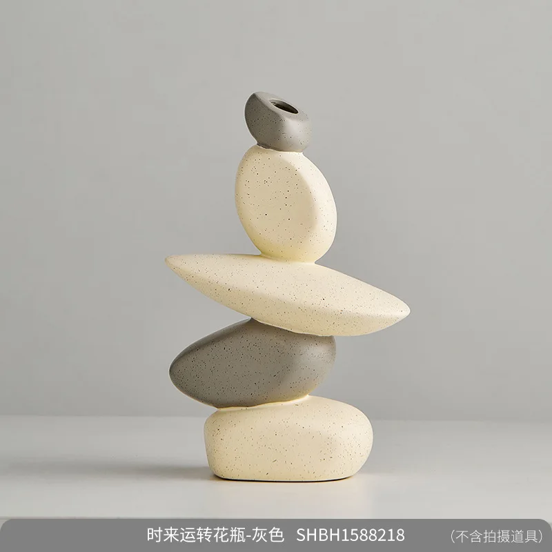 Creative Times Come and Go Vase Living Room TV Cabinet Creative Ornament Modern Simple Dried Flower Decoration Home Ornament