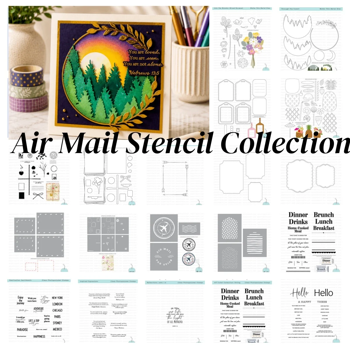 Nouveauté : Matrices de découpe métalliques, tampons transparents et pochoirs à feuille à chaud, motif Bouquet Ananas, pour scrapbooking, décoration de cartes et modèles DIY, Juillet 2026