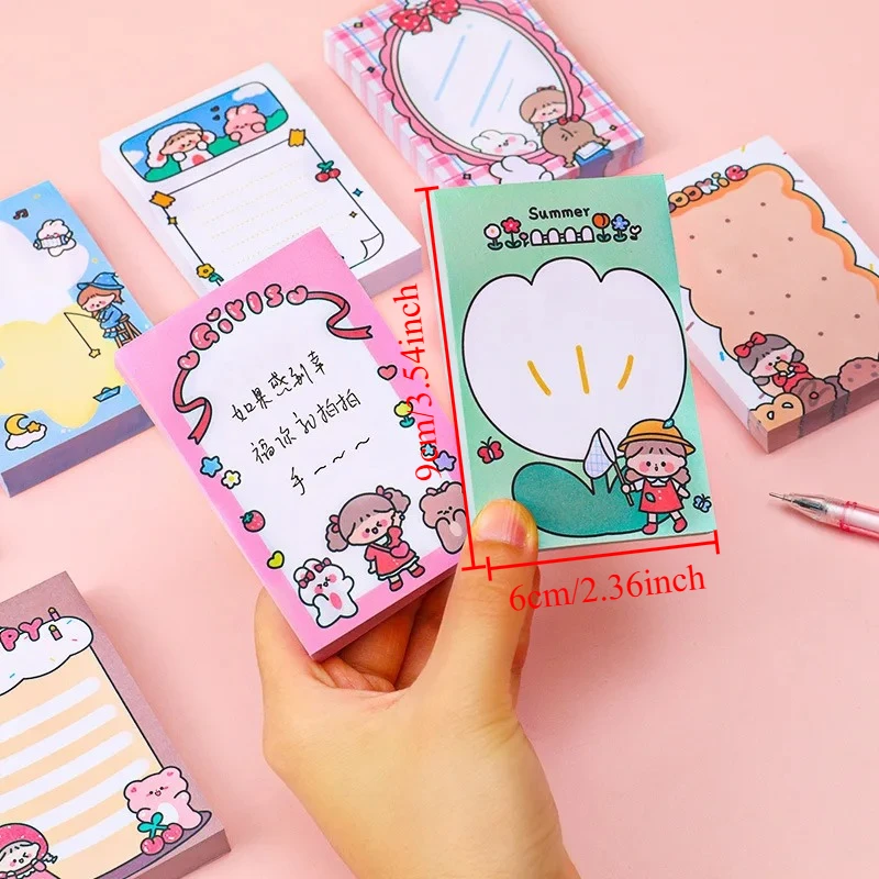 80 ورقة Kawaii فتاة مذكرة الوسادة يمكن المسيل للدموع N مرات لصق رسالة مثبت ملاحظة علامات التبويب لزجة لطيف ملاحظة الوسادة مذكرة ملاحظات #2