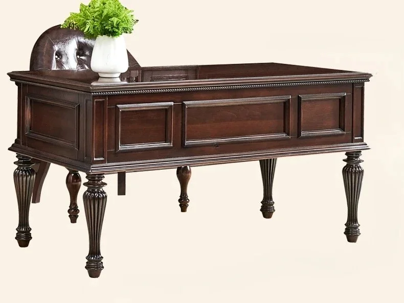 

High-end American solid wood desk cherry wood all solid wood computer desk 1.5 meters computer desk study furniture