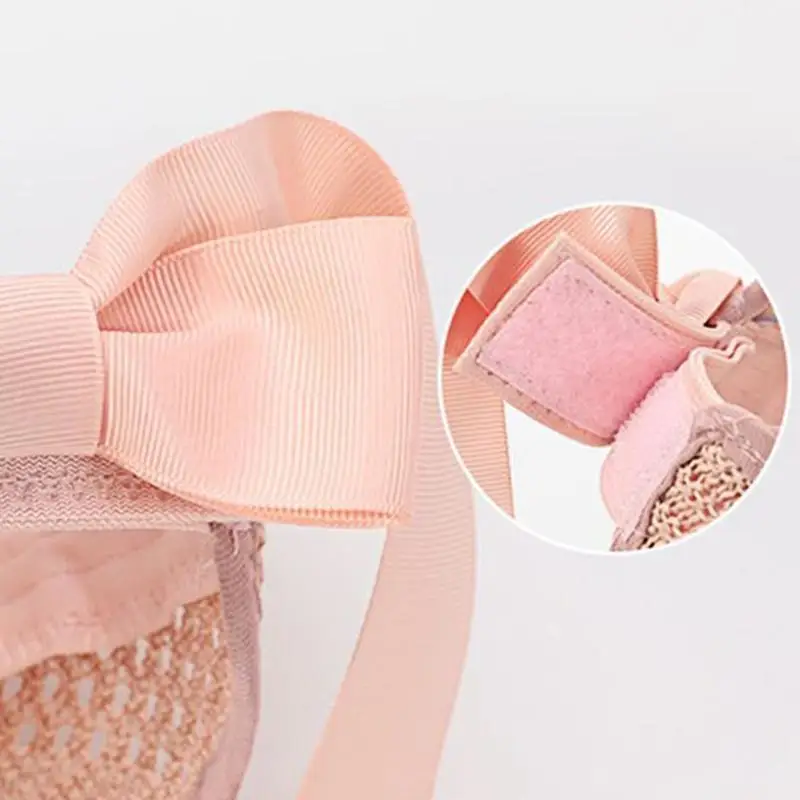 قبعة R1WE النسائية من الدانتيل ذات عقدة زهور وشريط قابل للطي من القش تحمي طفلك