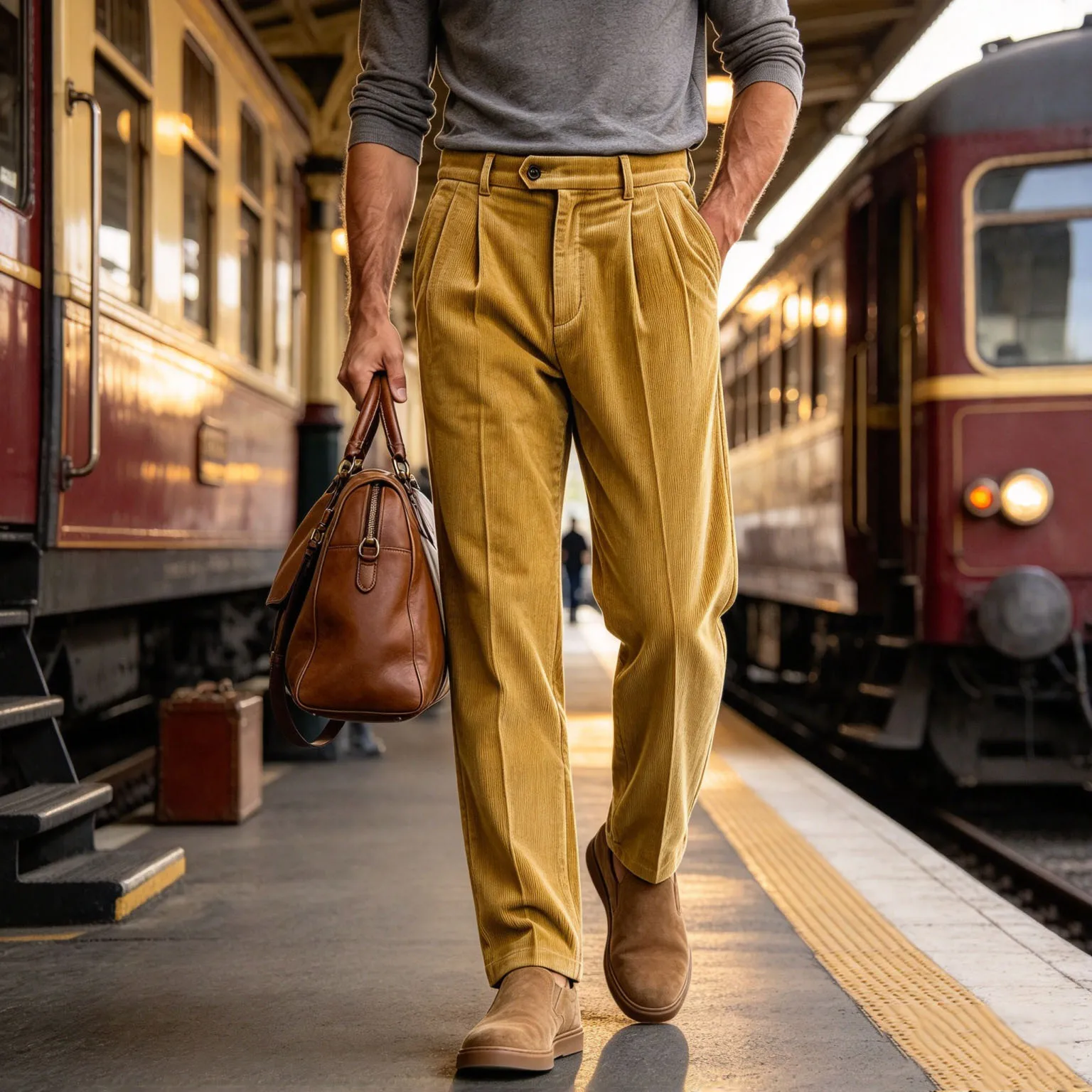 men's-corduroy-pants-vintage-high-waist-pleated-front-casual-loose-straight-fit-fashion-formal-trousers-business-autumn-winter