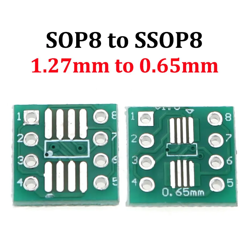 10PCS SOP8 SOP14 SOP16 SOP20 SOP24 SOP28 QFP FQFP TQFP SMD 0.65mm 1.27mm to 2.54mm To DIP PCB Adapter Board Universal Plate