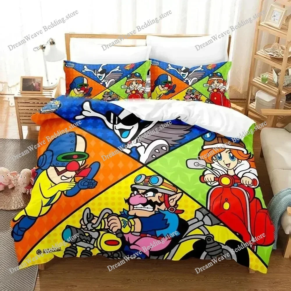

3D Print Cartoon Wario Ware Get It Together Bedding Set Duvet Cover Bed Set Quilt Cover Pillowcase Comforter King Queen Size