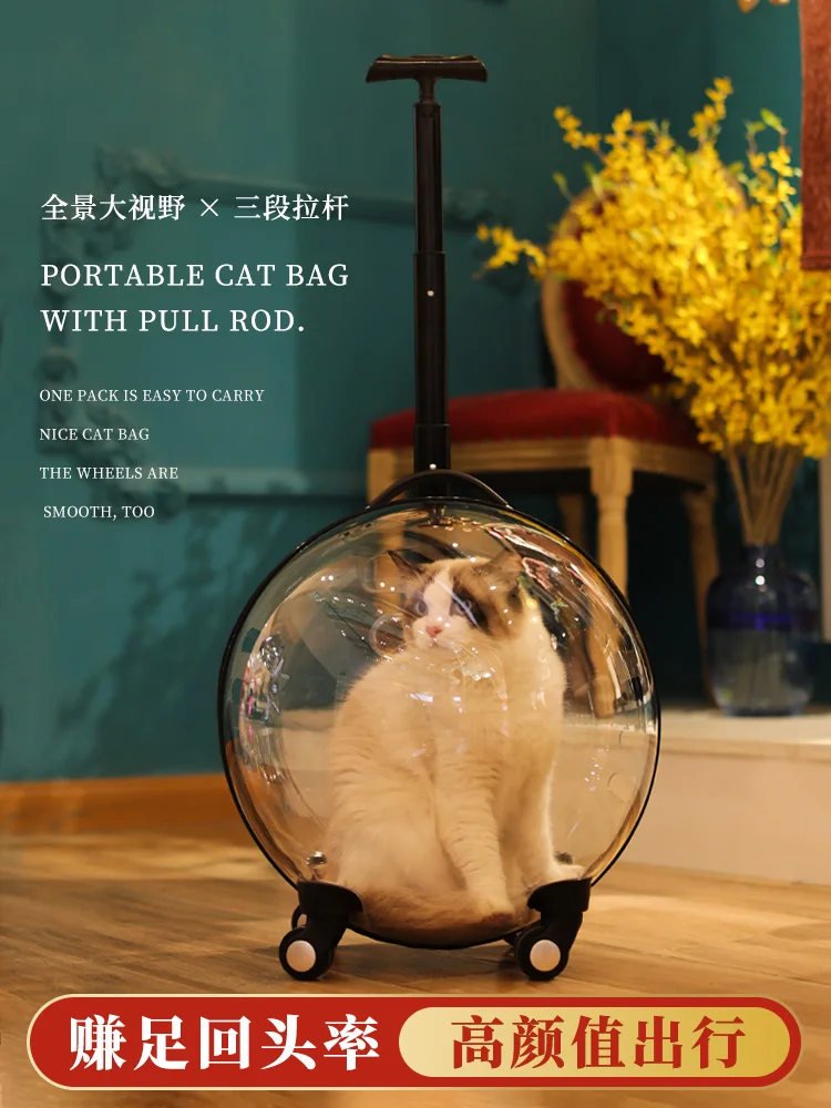 

Cat Bag for Carrying out Portable Backpack Space Capsule Portable Breathable Pet Accessories Box Nest Pet Carrier Cat's House