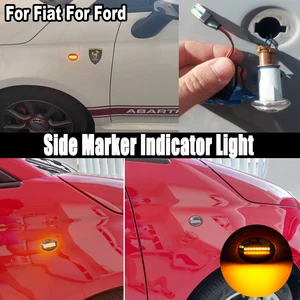 Lichtmarker Licht auf der Seite der leichten Diode, Spin -Zeichen -Lampe, Fiat 4s 63 3p, Nuova 500, Abarth, Ford Ka, seitdem Lancia ypsilon, Maserati, 2 PCs 10 Hauptverkauf Fiat Light 500 - №2