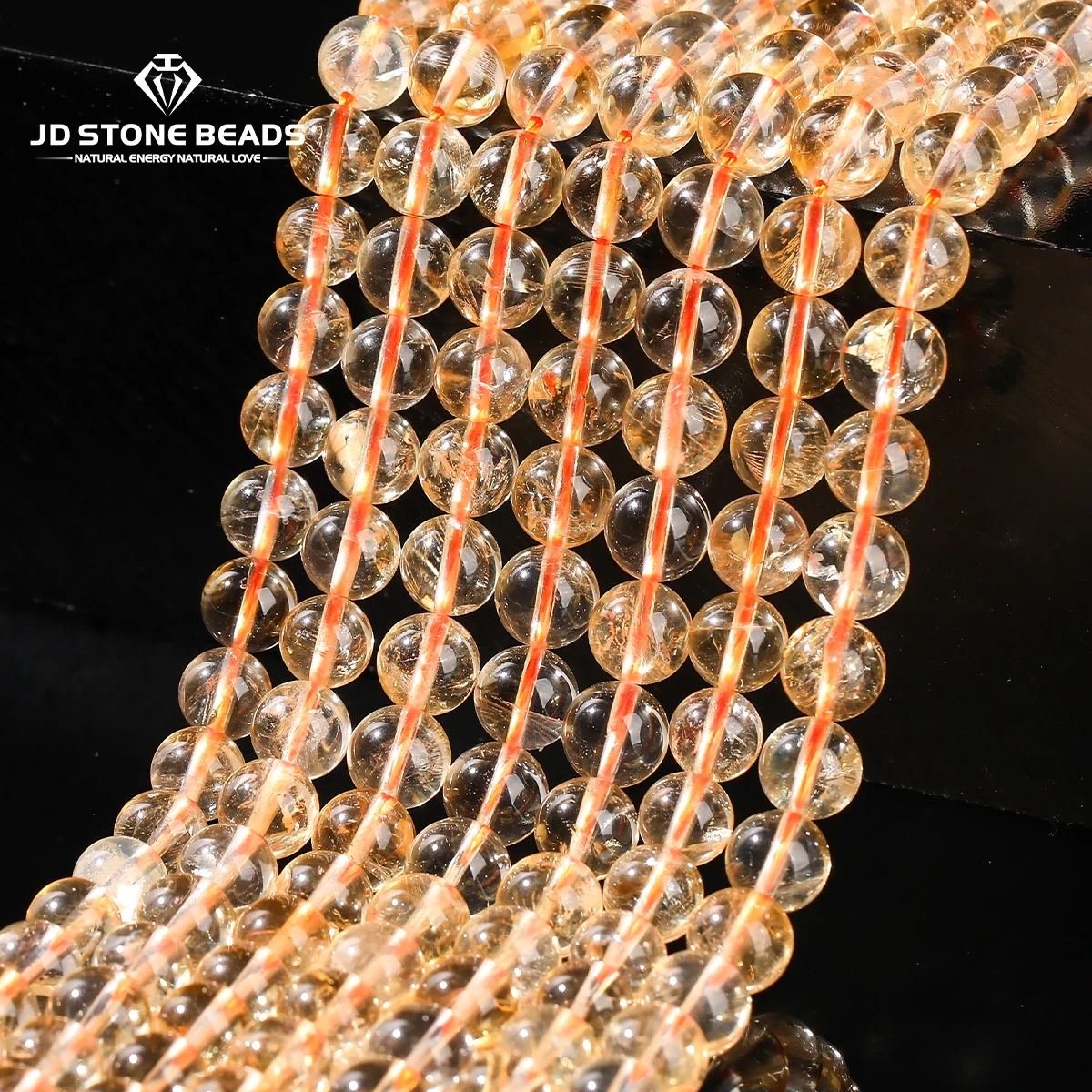 

5A Quality Natural Citrine Quartz Loose Bead Round Spacer Gemstone Beads For Jewelry Making DIY Bracelet Necklace Accessory