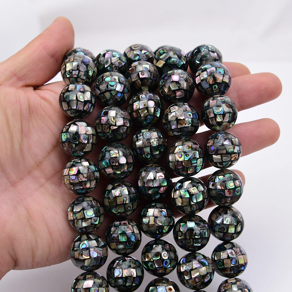 APDGG Large Size 18mm Natural Green Abalone Shell Loose Beads 16'' Jewelry Making DIY