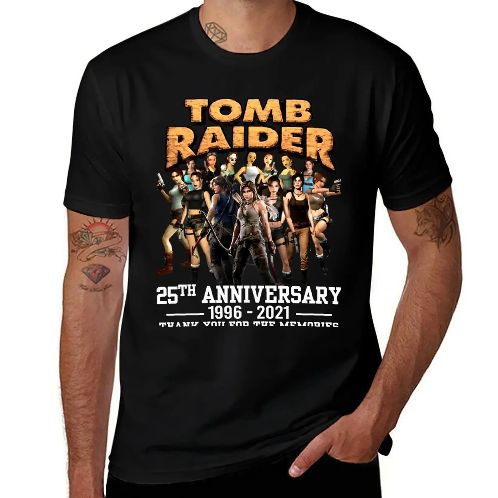 Thank-You-for-The-Memories-25th-Anniversary-1996-2021-Tomb-Raider- T-Shirt clothes sublime shirts graphic tee anime shirts men