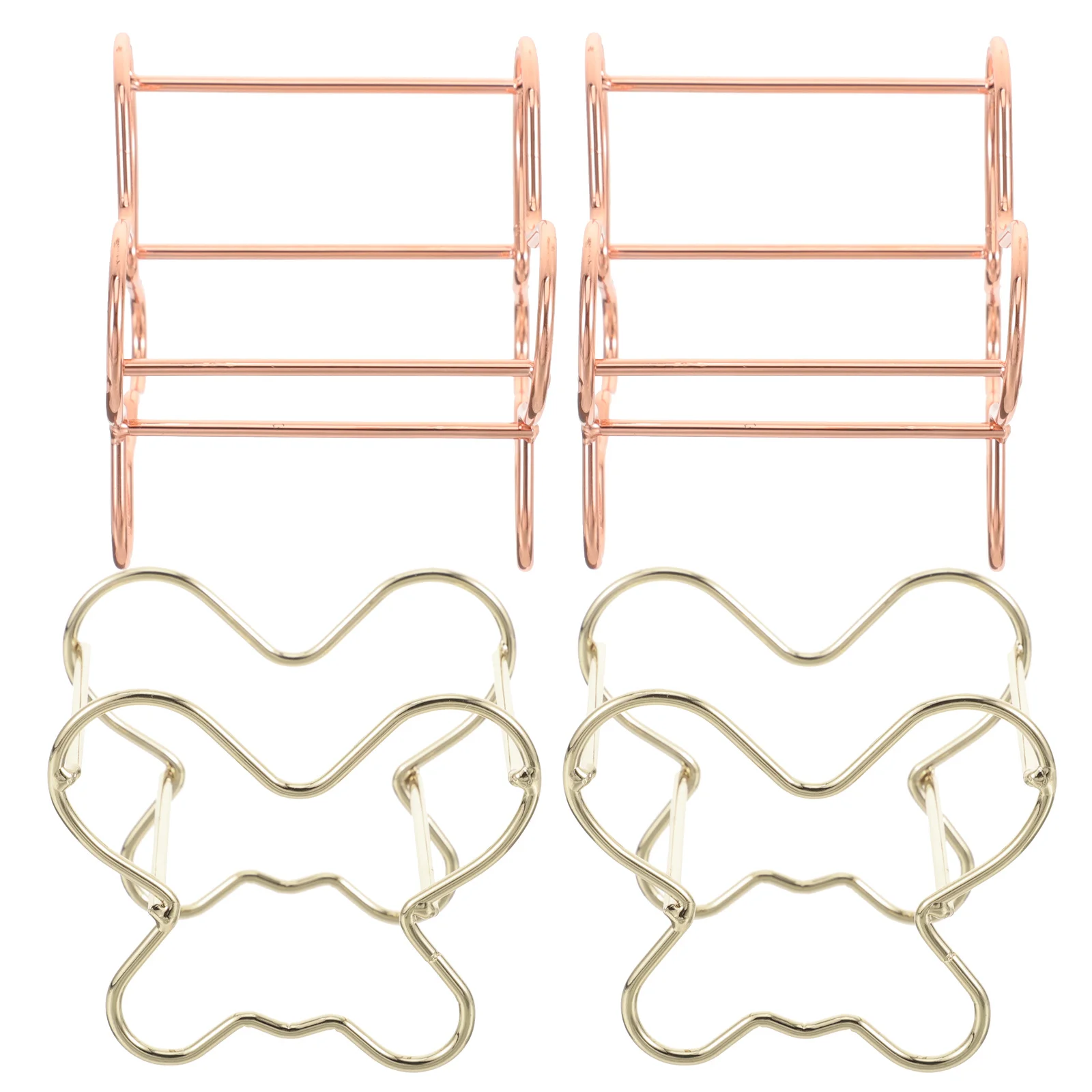 

4Pcs Makeup Egg Holder Metal Sponge Container Drying Stand for Powder Puff Foundation Blender Storage Small Organizer