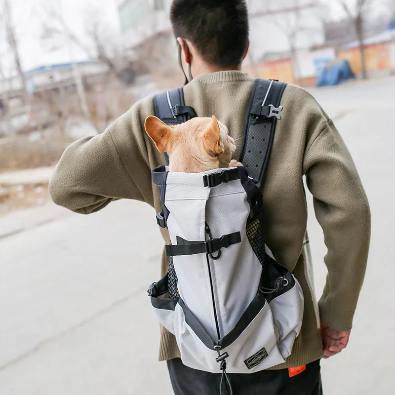 Breathable Dog Carrier Bag Portable Pet Outdoor Travel Backpack Puppy Carrier Bags for Cats French Bulldog Pet Supplies