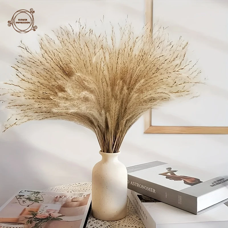 

50PCS Dried Pampas Grass Natural Fluffy Reed Bouquet Wedding Decoration Home Table Boho Deco Photography Props Artificial Plants