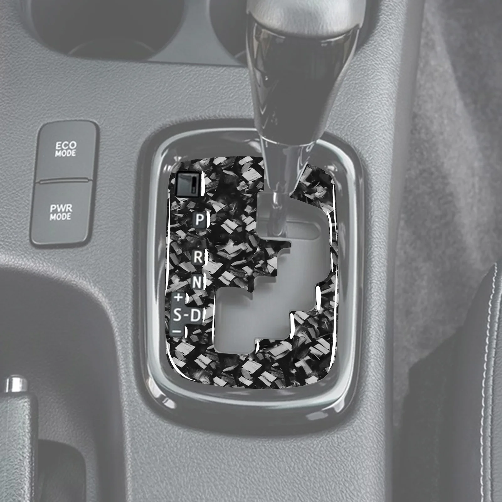 for Hilux 2015 2016 2017 2018 2019 2020 2021 Gear Shift Panel Trim Sticker  Decoration Cover Car Accessories Forge Carbon Fiber