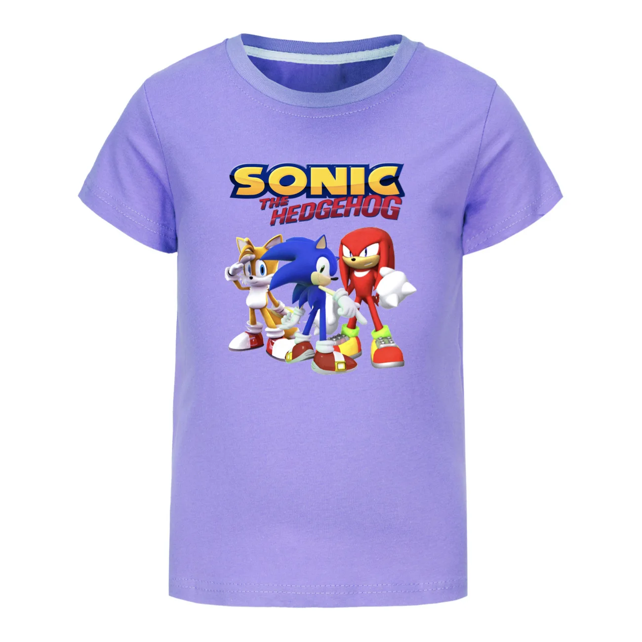 Kaus anak lengan pendek SONIC THE WEDGEHOG lucu atasan anak-anak musim panas baju katun kasual kartun anak laki-laki perempuan