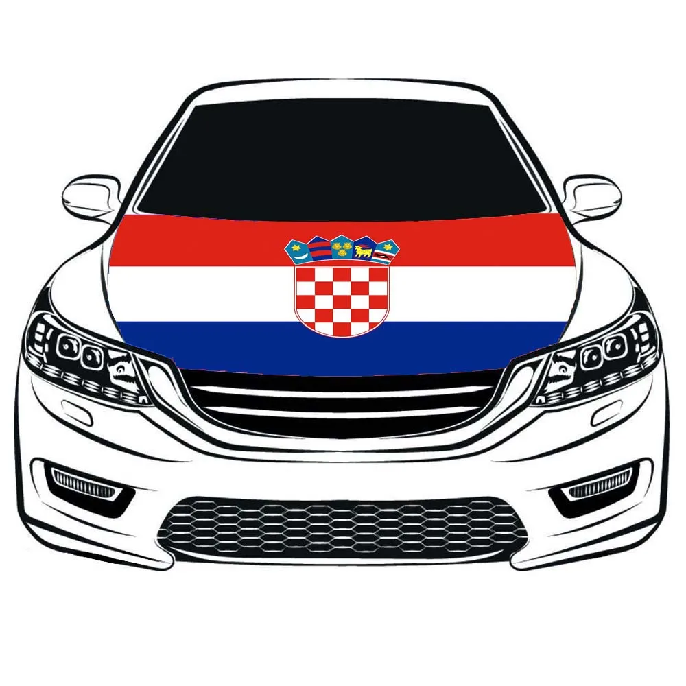 

Republic of Croatia flags car Hood cover 3.3x5ft/5x7ft 100%polyester,car bonnet banner Advanced sublimation printing