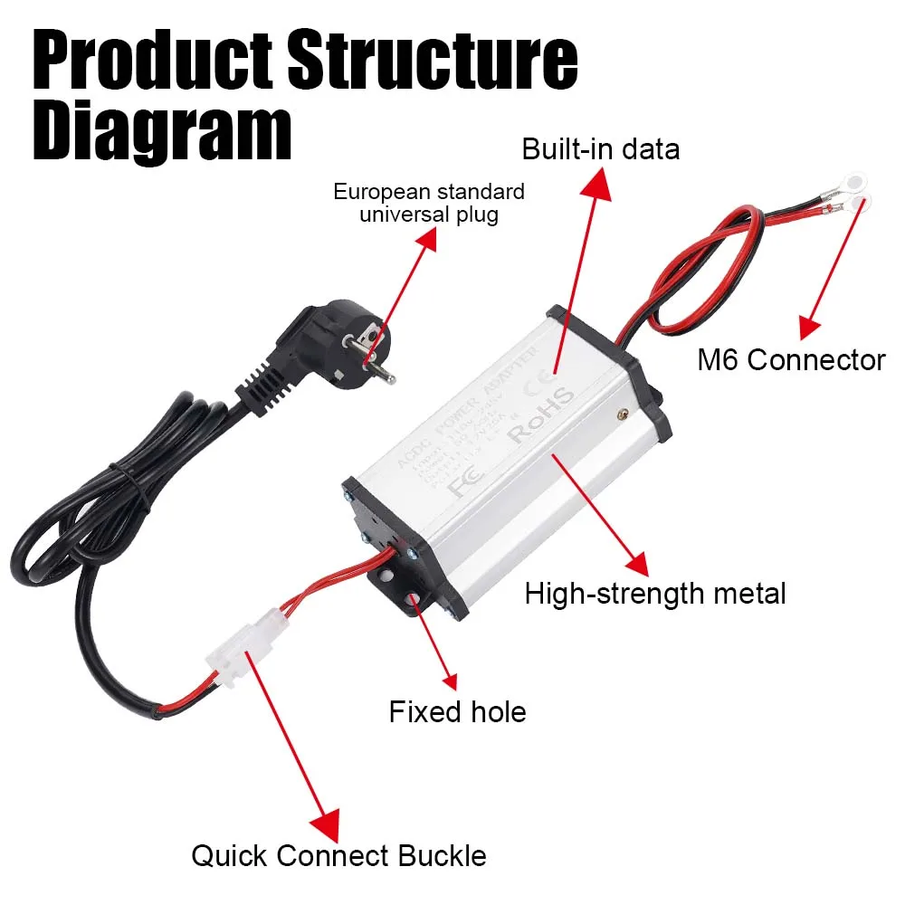 Parking Heater Adapter Power Cord EU/US/UK 12V -25A AC110V-245V TO DC12V Watt Diesel Air Heater Adapter Heater Replacement Parts