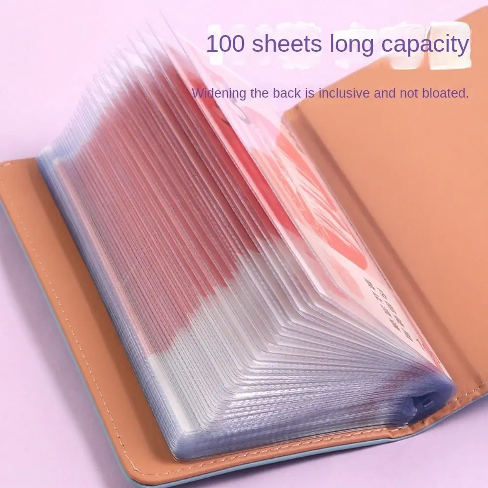 Save Money 100 Envelopes Money Saving Challeng PU Large Capacity Mini Binder Savings Challenge Reusable Cute