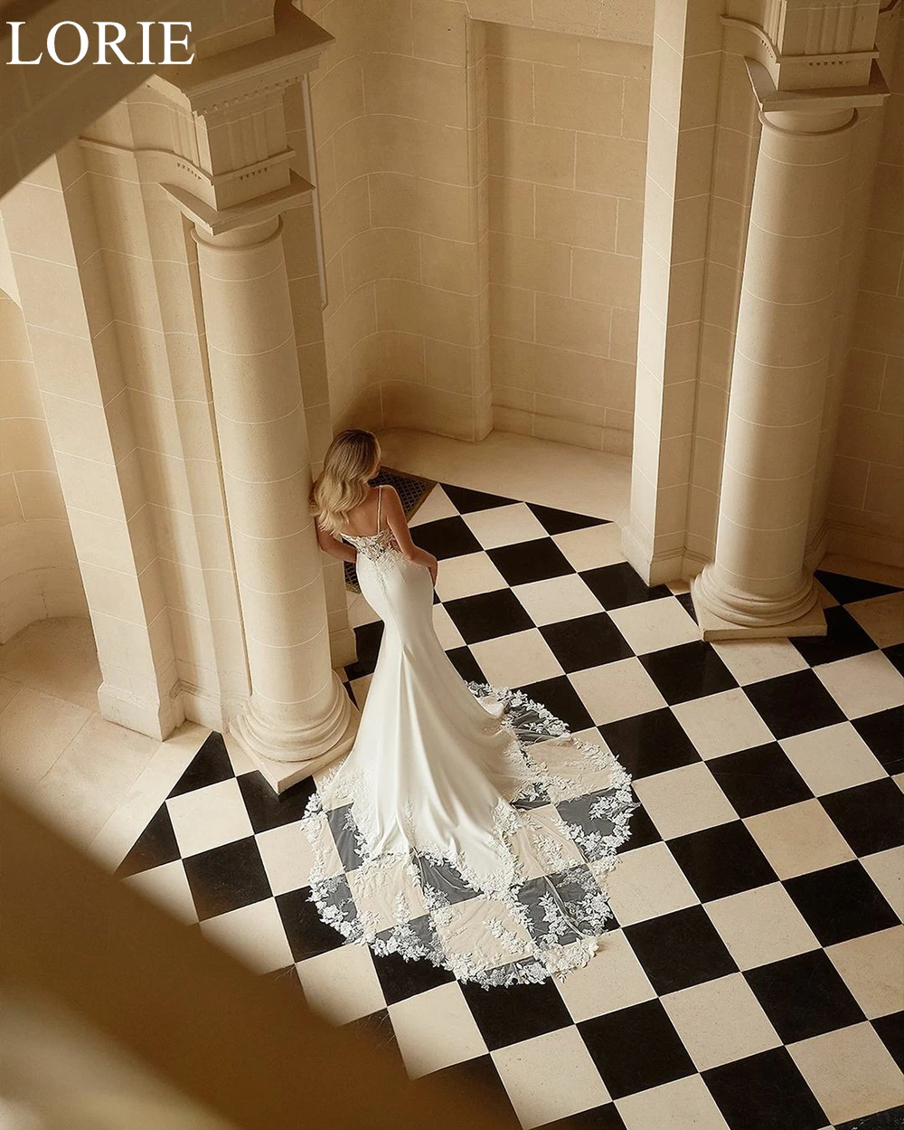 Lorie-vestidos de casamento elegantes com alças, apliques de renda, vestido de noiva sereia, vestido de formatura, vestidos de noiva requintados, 2024