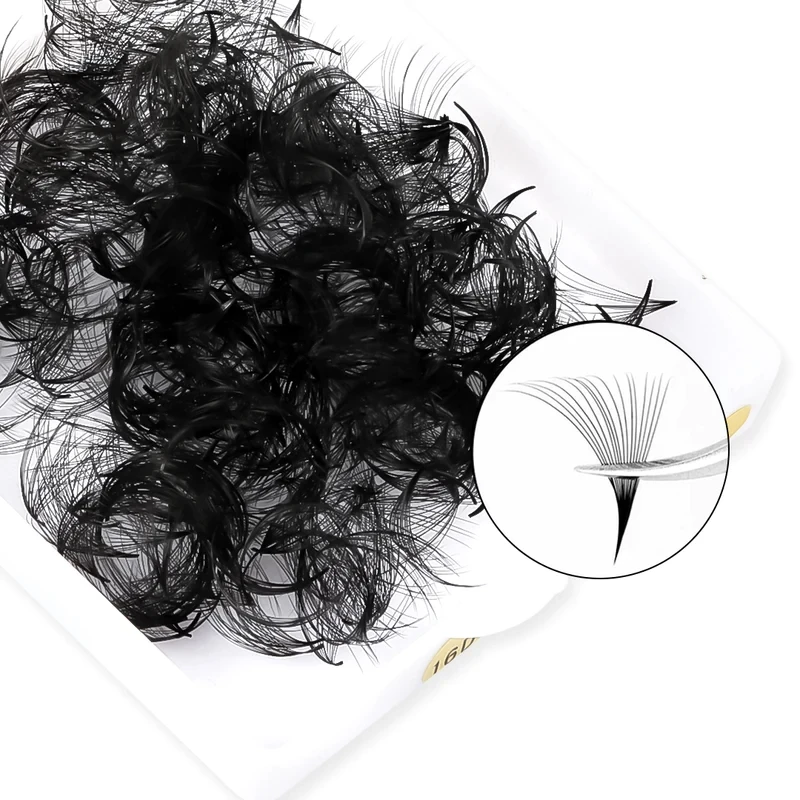 TDANCE 1000 Fans Loose Fan Lashes Eyelash Extensions Professional Medium Stem Sharp Thin Premade Volume Fans Pointy Base Lashes