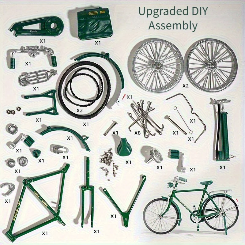 DIY Vintage 28 Bike Model Kit - Assemble Your Own Brain And Muscle Exercise Children's Toy