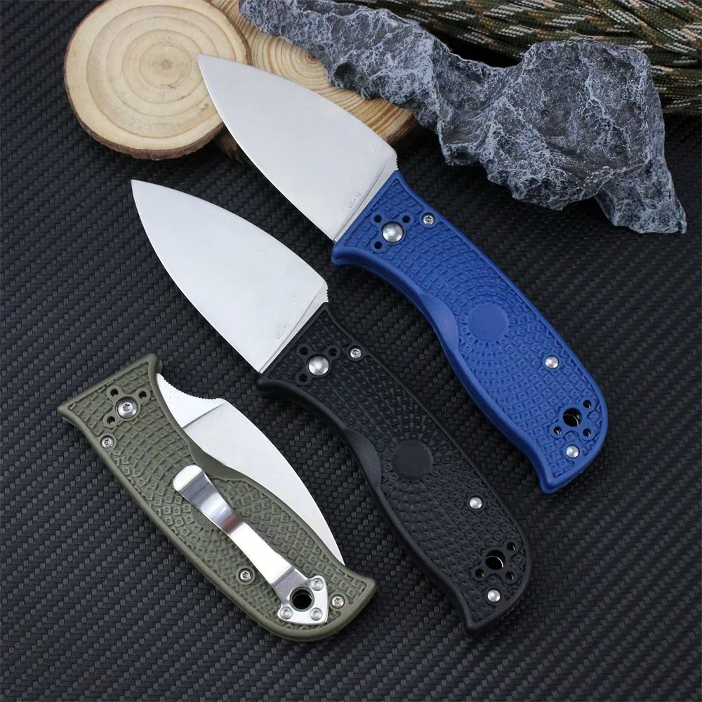 

New C69 Tactical Folding Pocket Knife - Green/Blue/Black Nylon Fiber Handle Outdoor Fishing Camping Hunting Multi-Purpose Tool