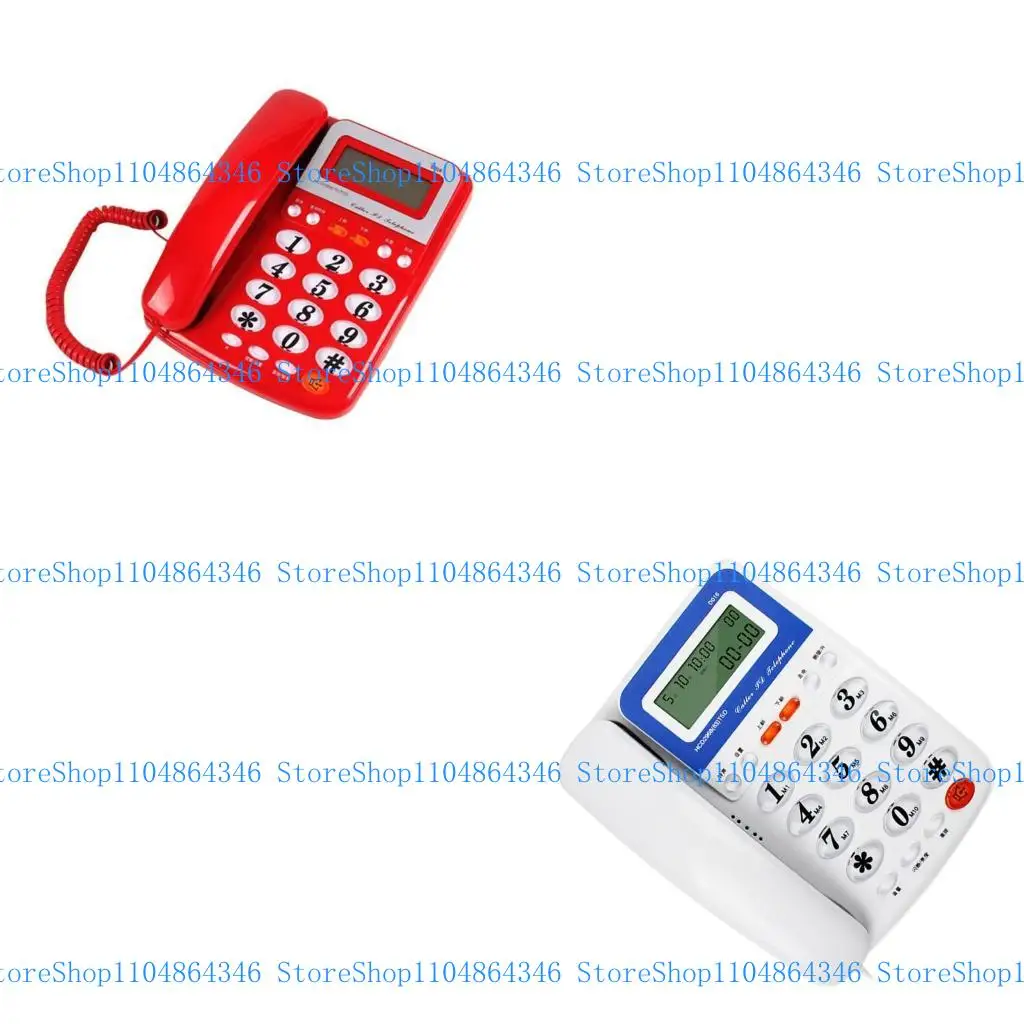 5asd D016 Corded Telephone for Home or Hotel Desk Phone Landline Telephone Big Button