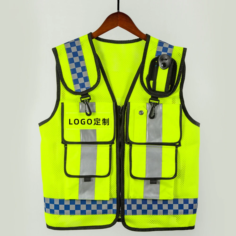 Breathable Mesh Safety Vest High Quality Adjustable Safety Clothing Hi Vis Workwear Working Clothes Uniform