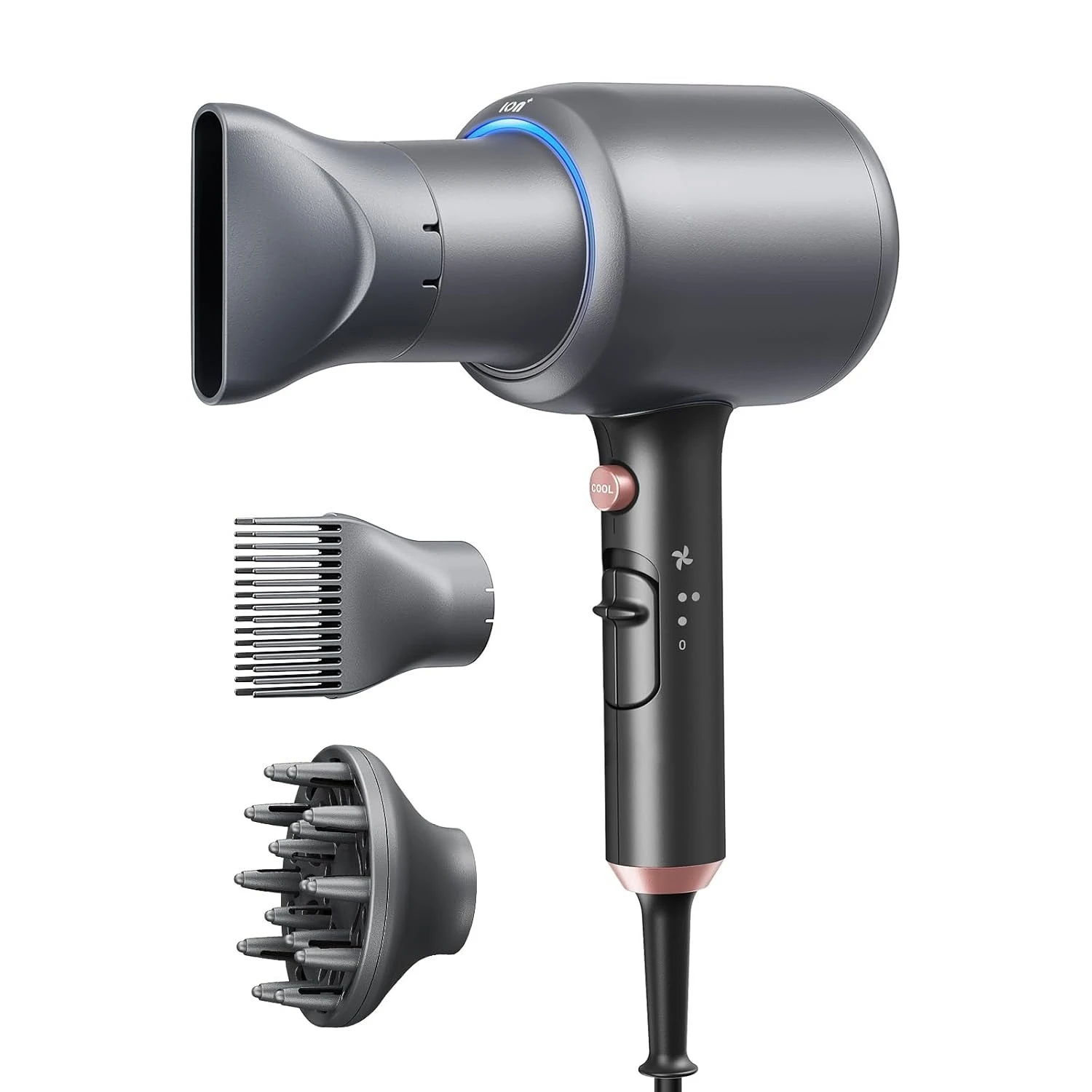 

Blow Dryer, Blown Away Ionic Hair Dryer for Curly Hair with Diffuser, 1875W Fast Drying Blow Dryer with Ceramic