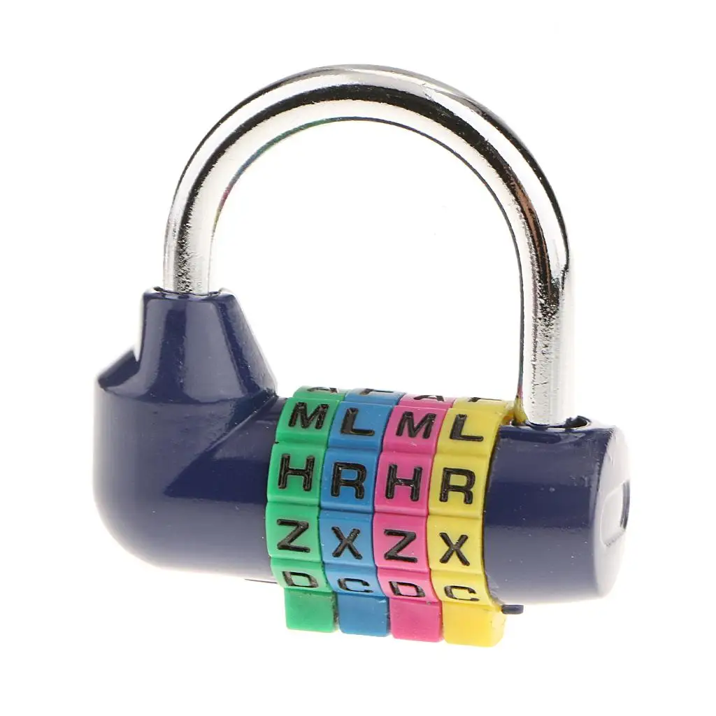 

Keyless 4 Digit Code Lock Sturdy Alloy Combination Padlock for School Gym Sports Locker and Suitcase