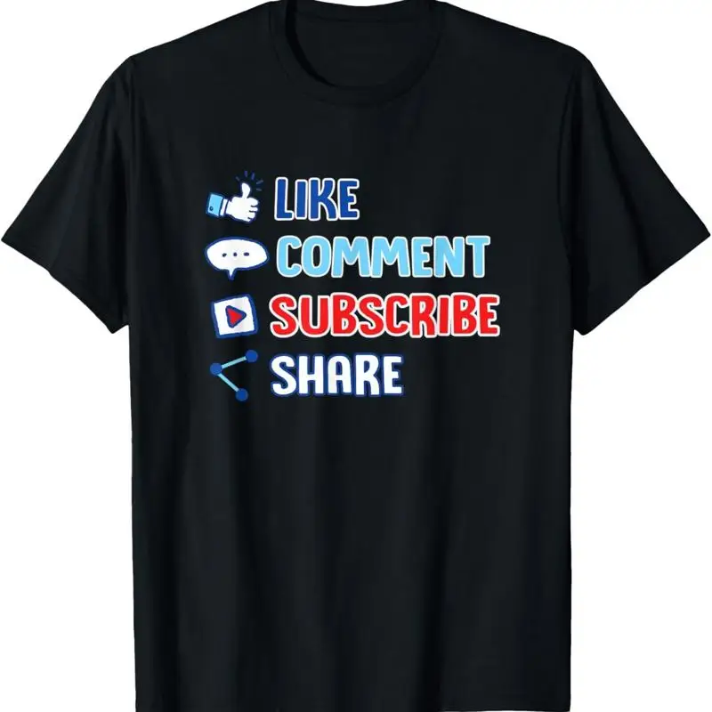 Like Comment Subscribe Cute Vlogger Streamer T Shirt