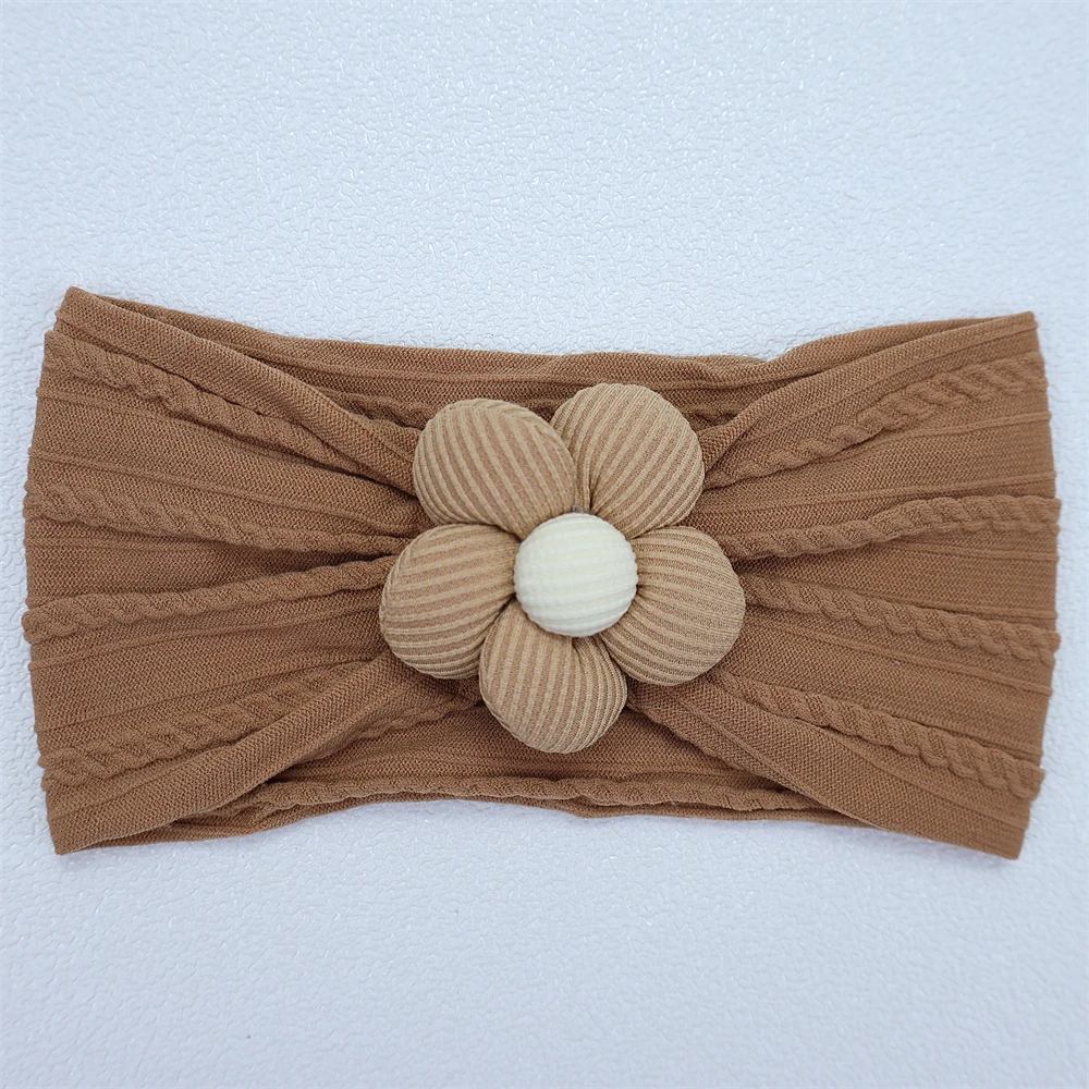 Neugeborenen Baby Stirnbänder Neue Blume Nylon Stirnband Infant Kleinkind Prinzessin Elastische Haarband Kopfbedeckung Haar zubehör für kinder