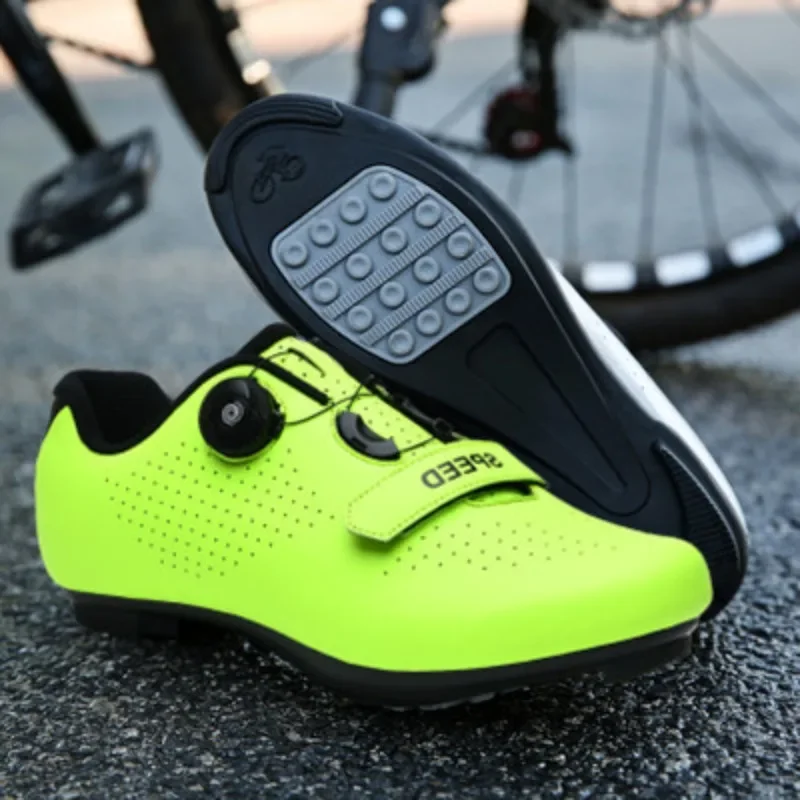 Non Locking Unisex Bike Shoes Rubber Without LockMen Without Cleats Road Bicycle Speed Cycling Shoes Sneaker Flat Pedal image 3