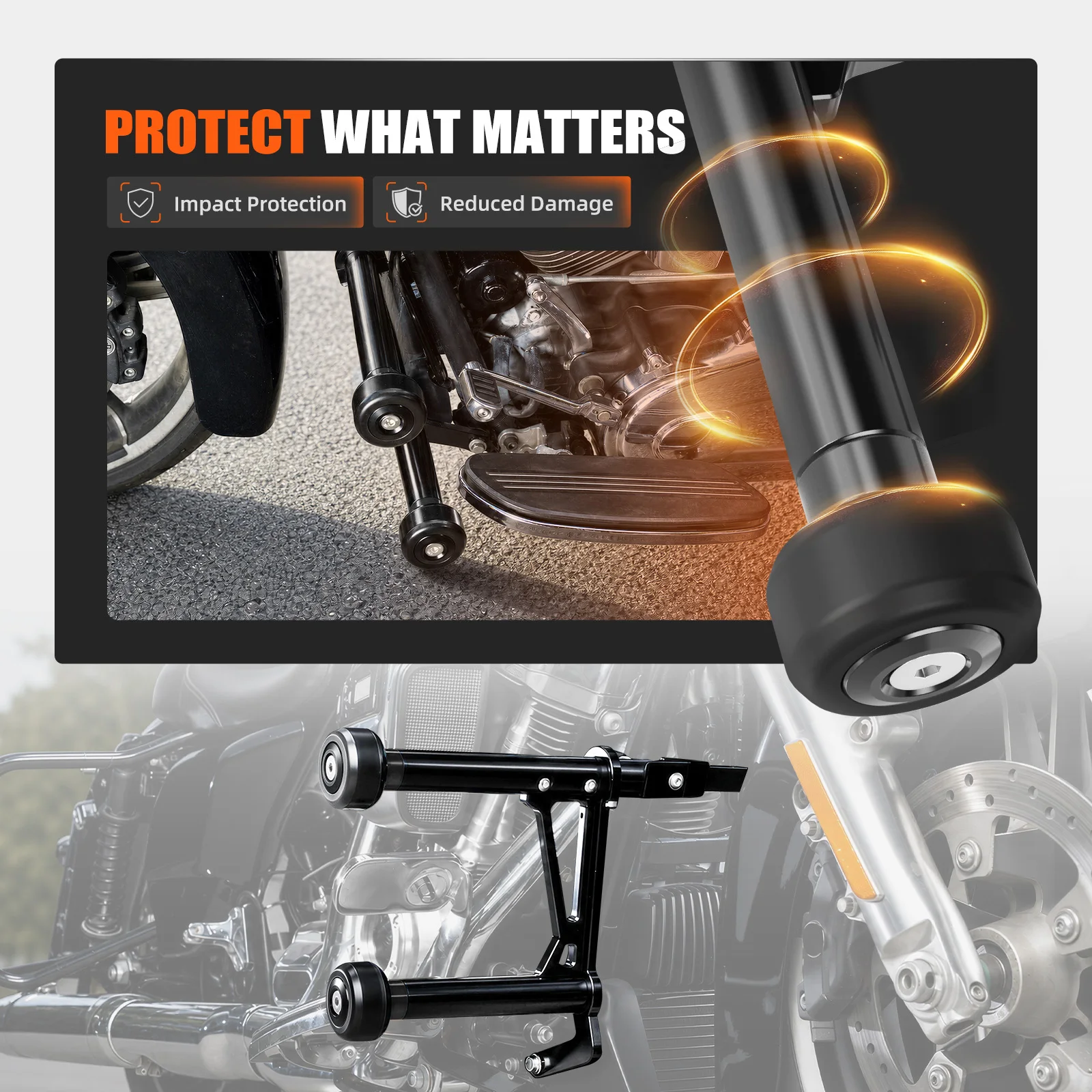 Motorcycle Engine Guard Crash Bars for Harley Road King Special FLHRXS 2017-2025 Road King FLHR 14-2022 Road King Classic 14-20