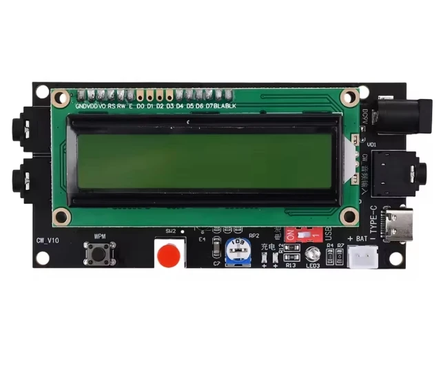 CW Decoder Morse Code Reader Morse code Translator Ham Radio Accessory Essential Module Include LCD1602 DC5V -12V/500mA