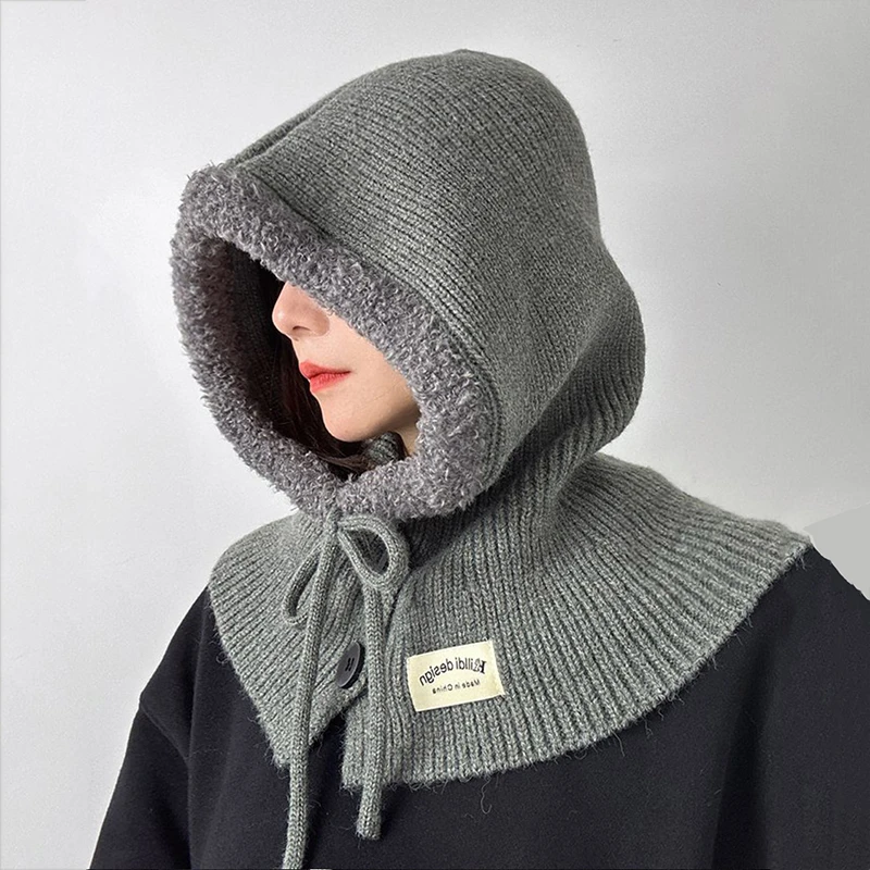 Mode Comfort Bivakmuts Gebreide Wolmixen Pullover Hoed Halsdoek Set Unisex Winter Nekkap Reizen Fietsen Koudbestendig