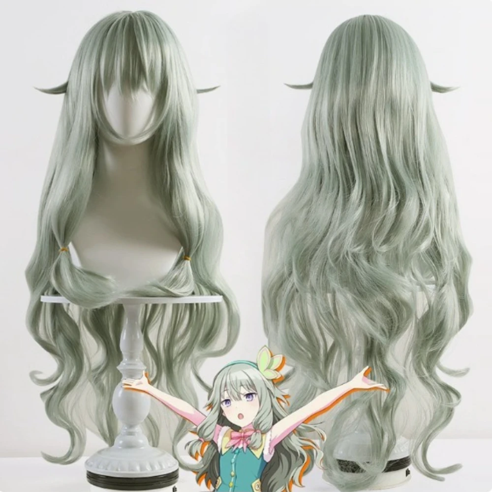 Kusanagi Nene Green 80cm Wavy Cosplay Wig Project SEKAI COLORFUL STAGE! Heat Resistant Synthetic Cosplay Hair Kusanagi