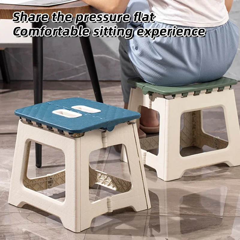 plastic thickened folding chair, portable outdoor camping chair, beach folding chair, family children's chair