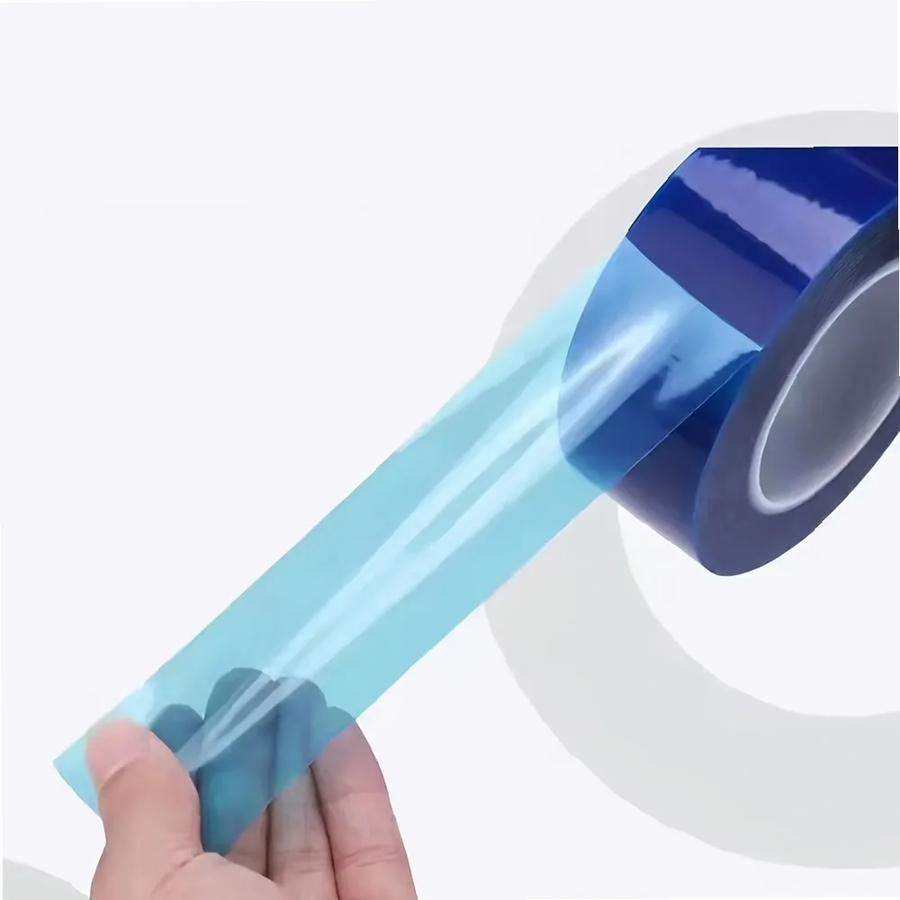 1pc Blue PE Rim Tape Wheel Hub Protective Film No Residue Scratch Prevention Self-Adhesive Aluminum Alloy Door Window