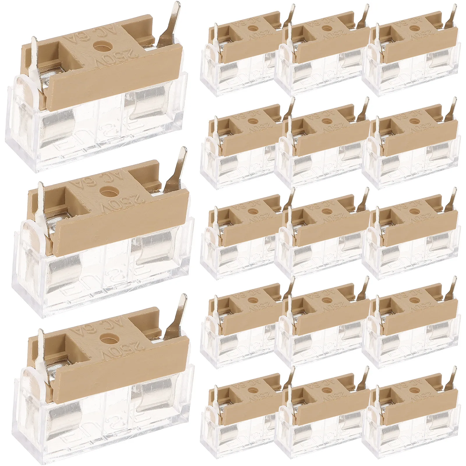 20pcs Panel Mount Fuse Holder, Flame Retardant Shell for Marine, Car Audio & Appliances
