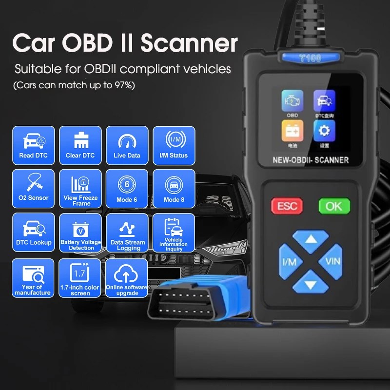 

Автомобильные диагностические инструменты RazorRide OBD 2-кодовый считыватель Clear Engine Light Test Автоматический сканер Детектор Live Data Professional