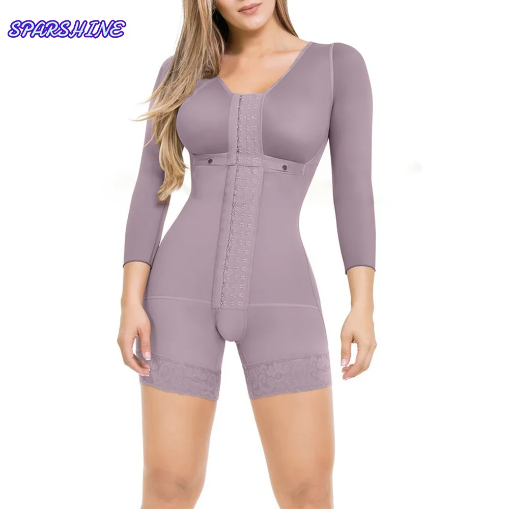 

Women's Corset Firm Control Shapewear Full body Fajas Long Sleeves Waist Trainer Slimming Bodysuit Post Surgery High Compression