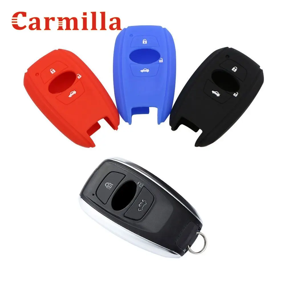 Carmilla Silicone Car Smart Key Fob Case Protector Holder Cover for Subaru Legacy Impreza Forester Xv Trezia Wrx Levorg Outback